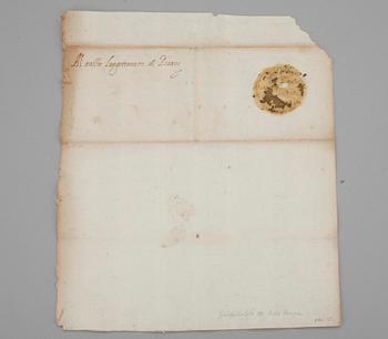 BREV, 2 st, ett undertecknat Guidobaldo, det andra undertecknat "Il Duca d'Urb", Pesaro, Italien 1500-tal.