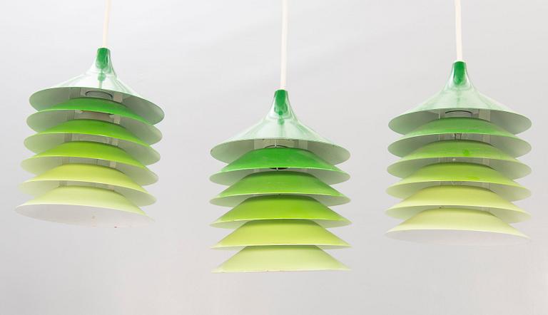 Bernt Boysen, fönsterlampor/taklampor, 3 st, "Duett", IKEA, modellen formgiven 1983.