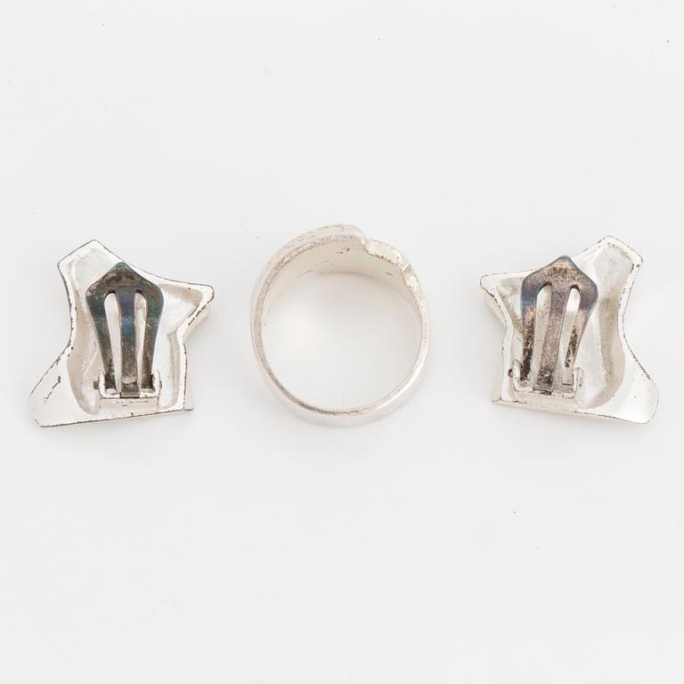 BJÖRN WECKSTRÖM, Ring and a pair of earrings, Lapponia.
