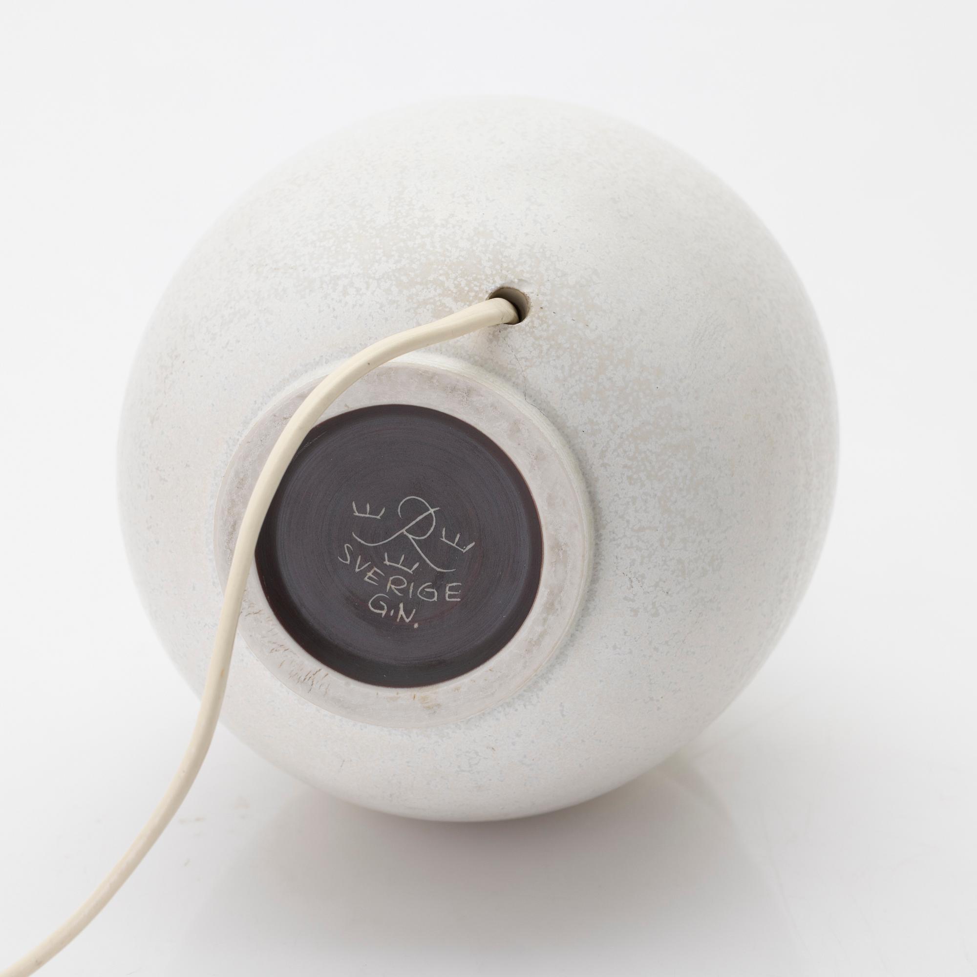 Gunnar Nylund, Table lamp, stoneware, Rörstrand.