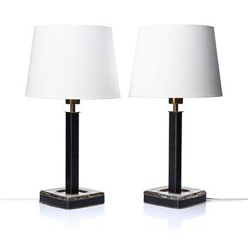 32. Uno Westerberg, a pair of table lamps, model '15773', Arvid Böhlmarks Lampfabrik, Sweden, 1960s-1970s.