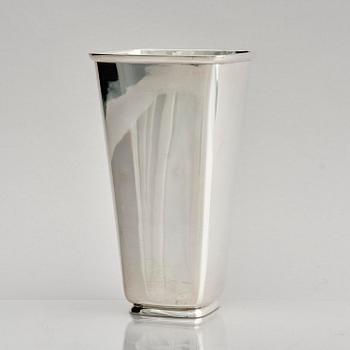 Åke Strömdahl, a sterling silver vase, company Hugo Strömdahl AB, Stockholm 1961.