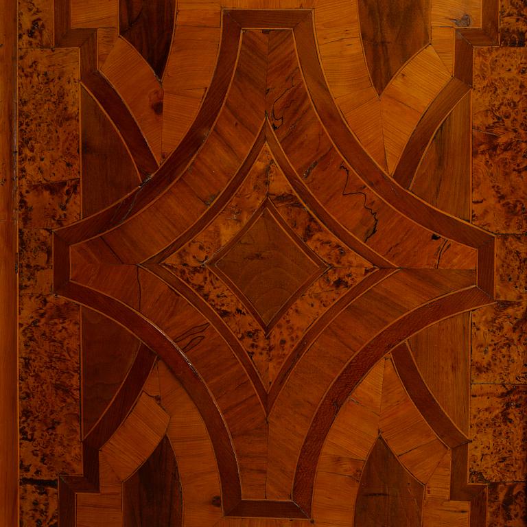 A North-German late-Baroque parquetry cabinet, first part 18th century.