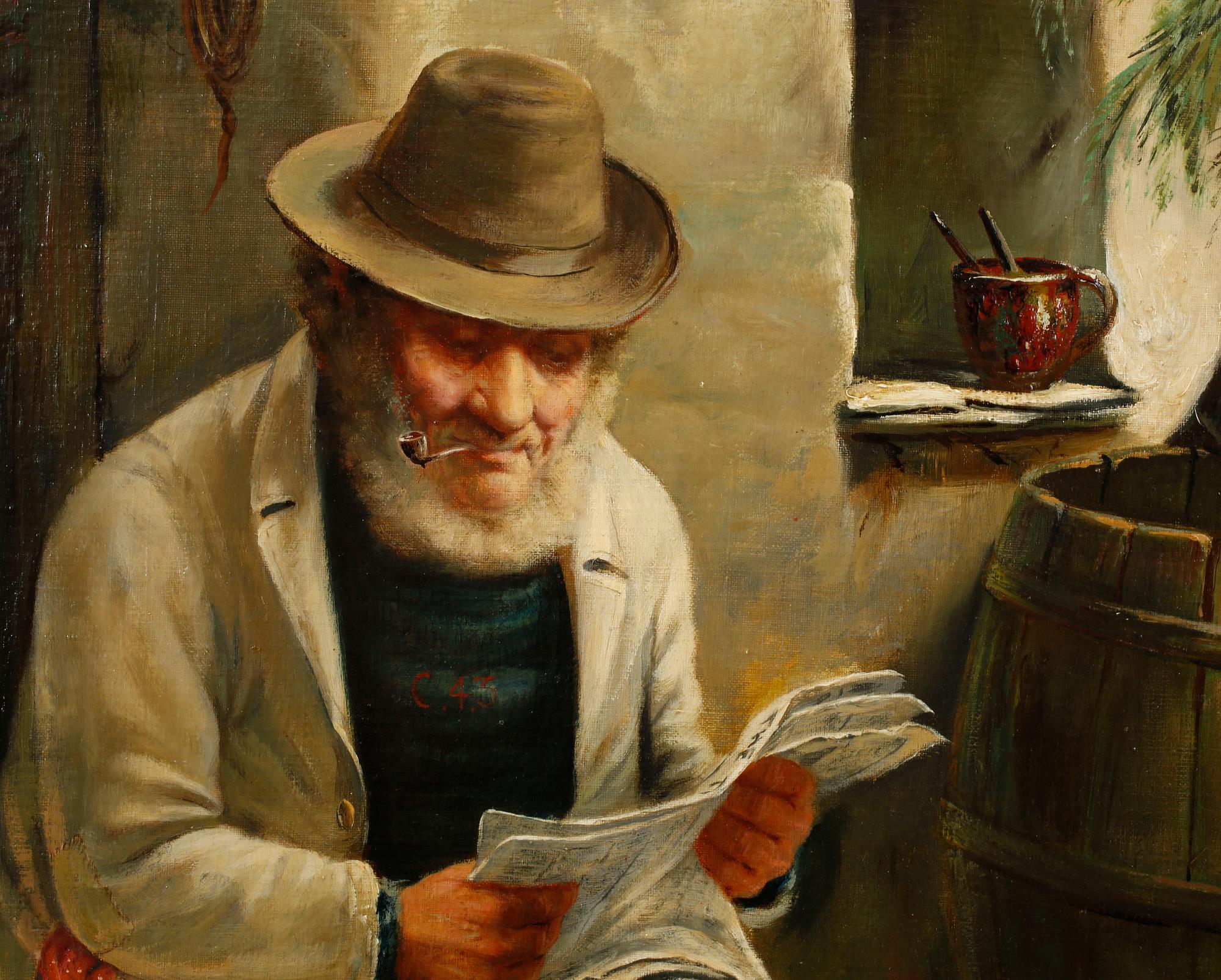 DAVID W HADDON, oil on canvas, signed.