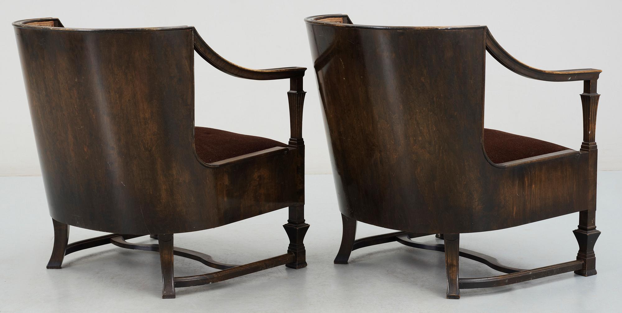 FÅTÖLJER, ett par, Art Deco, 1920-tal.