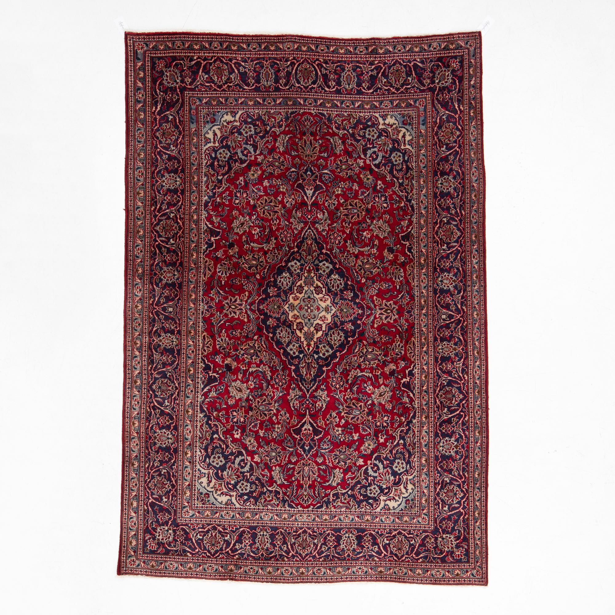 Carpet, Meshed, old, approx. 280 x 185 cm.