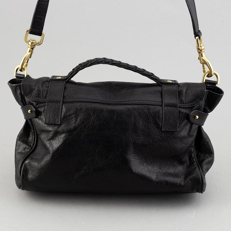 Mulberry, a black leather 'Alexa' bag.