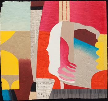 MAX PAPART, carborundum med collage. Signerad och numrerad VII/XV.