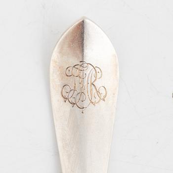 Bestickservis, silver 36 delar, Gustav Möllenborg, Stockholm, 1892-95.