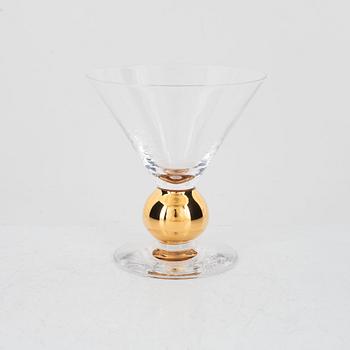 Gunnar Cyrén, champagne / cocktailglas, 5 st, "Nobel", Orrefors.