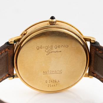 Gérald Genta, "Straight Lugs", "Coin Bezel", "Lapis Lazuli", wristwatch, 33 mm.