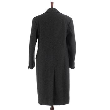 A.W. BAUER, a grey wool overcoat.