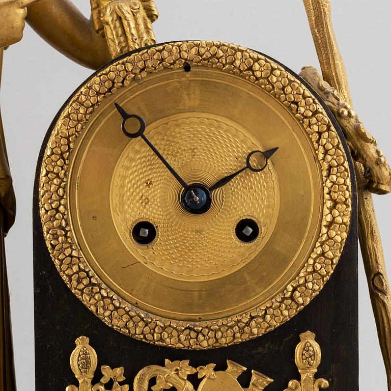 A French Empire pendulum clock, first half of the 19th century.