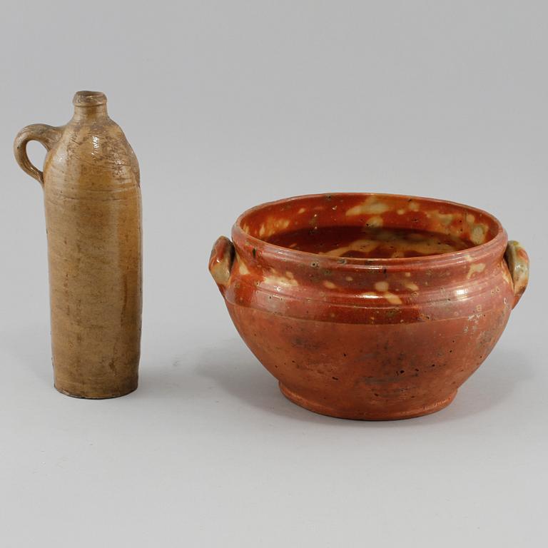 KRUS och YTTERFODER, lergods, 1800-tal.