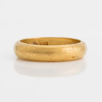 Ring, 23K guld, slät.