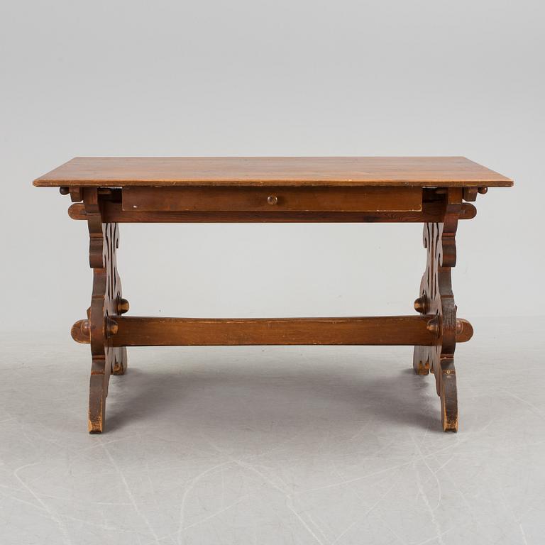 A Swedish late 19th century pine wood table.