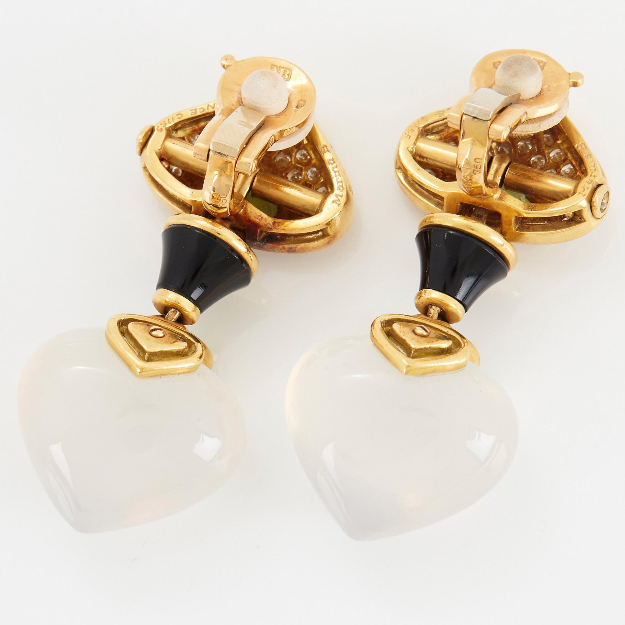 A pair of Marina B earrings.