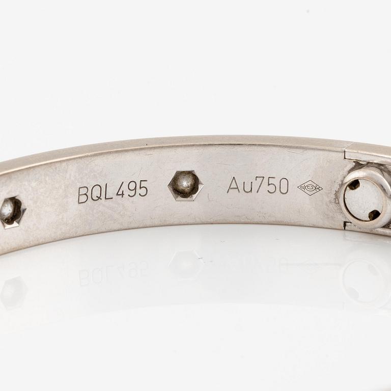 Cartier armband " Love" 18K vitguld med tio runda briljantslipade diamanter.