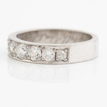 Ring, eternity ring, 18K white gold set with brilliant-cut diamonds.