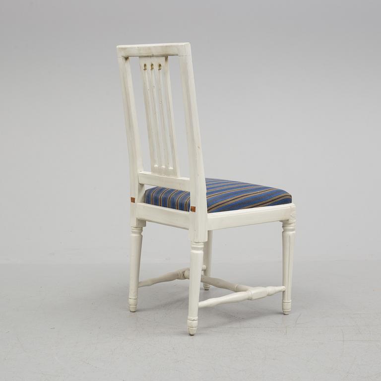 A signed Gustavian chair by Johan Öhrmark, master in Stockhom 1777-1814.