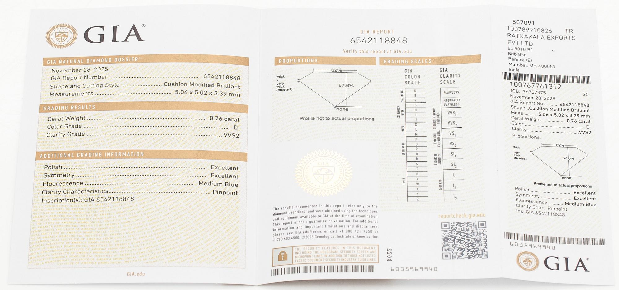 Korvakorut, tyynynmuotoiset briljanttihiotut timantit, yhteensä 1,48 ct, 14K valkokultaa.