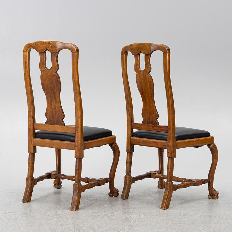 A pair of Late Baroque Chairs, a. mid-18th century.
