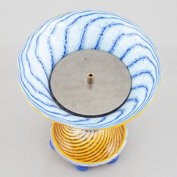 Jonas Rooth, a glass sculpture in the shape of a bowl with glass balls, executed in his studio, Kivik.