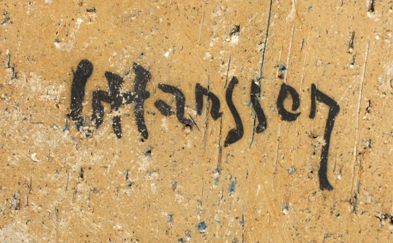 FIGURIN, stengods, Gunnar Hansson, sign.