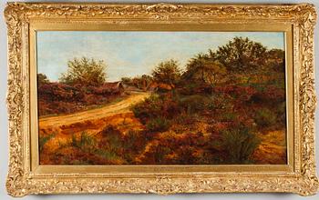 OIDENTIFIERAD KONSTNÄR, olja på duk, signerad Sutton Palmer, England, 1800-/1900-tal.
