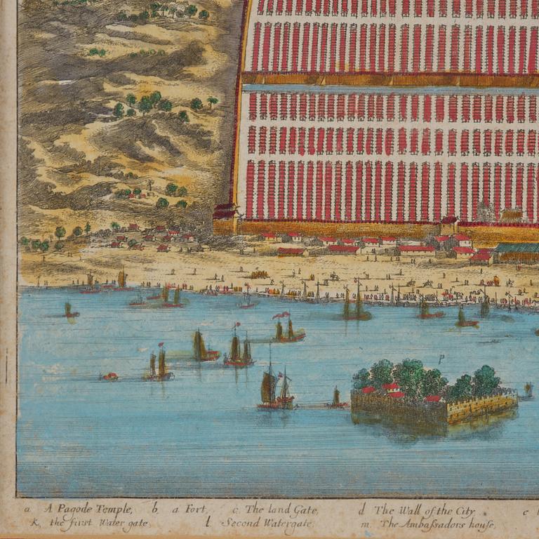 Map of Canton, engraving, 'The Groundplat of Canton', W. Bramston, 1840.
