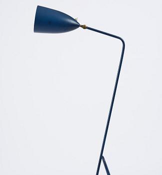 Greta Magnusson Grossman, a blue "Grasshopper" floor lamp model "G-33", Bergboms, Malmö, 1950s.