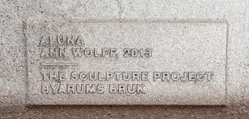 ANN WOLFF, sculpture "Aluna", aluminium, Byarums Bruk.
Signed and numbered 64/65.