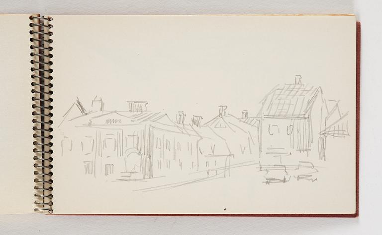 Lotte Laserstein, 10 små skissblock med teckningar.