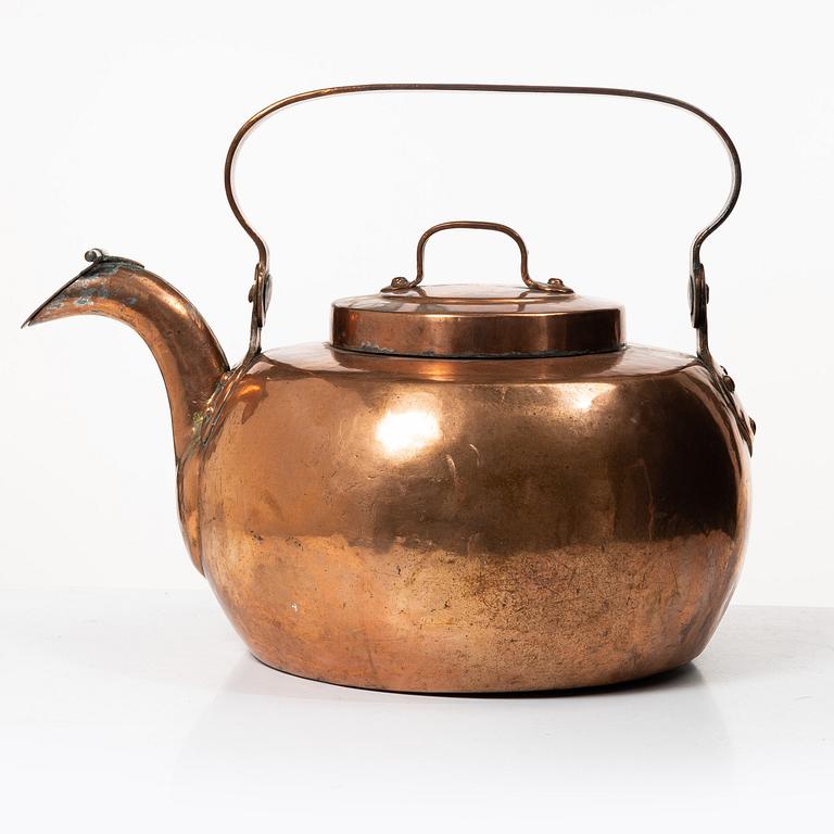 Kaffekanna, koppar, 1700-tal, Möjligen Dalarna.