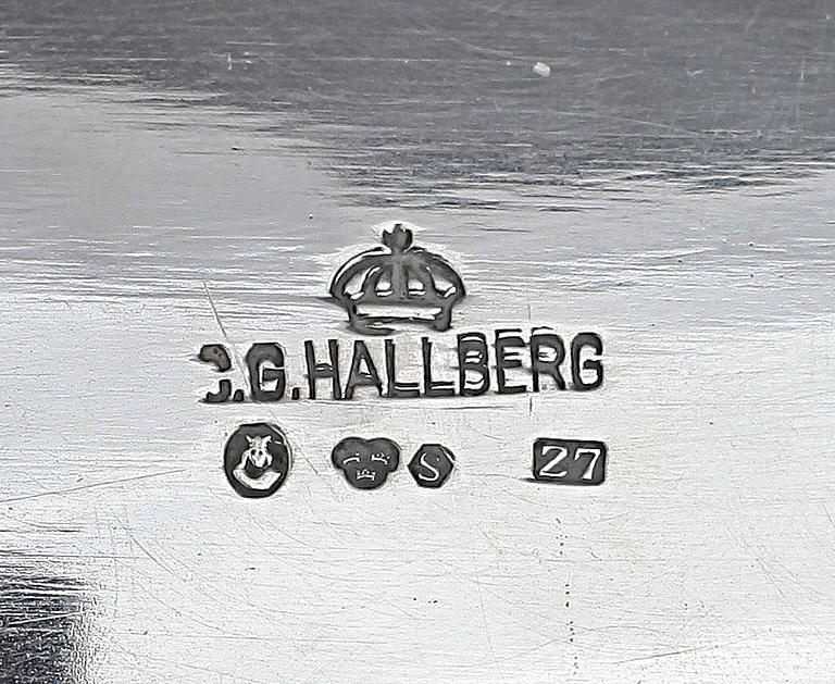 SERVERINGSSKÅL, silver, C.G Hallberg, Stockholm, 1927, 682,1 g.