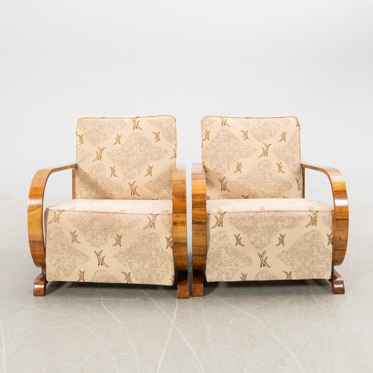 Fåtöljer, ett par, Art Deco, 1900-talets första hälft.
