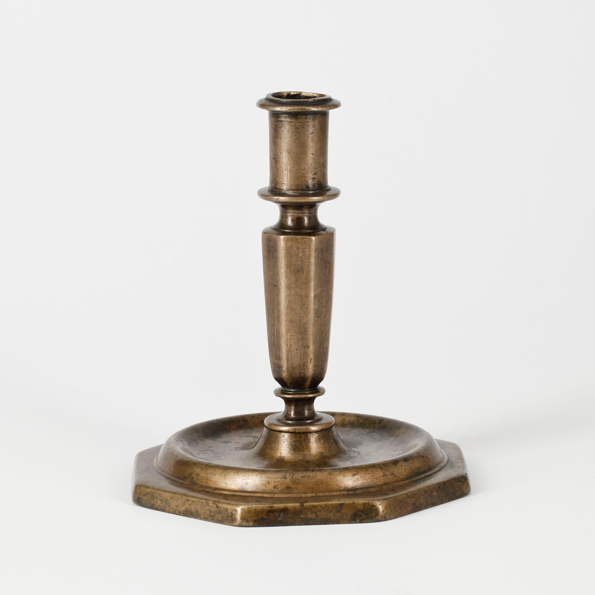 LJUSSTAKE, mässing, barock, 1600-tal.