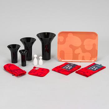 Eero Aarnio, erä kodintuotteita, 12 kpl, eri valmistajia.