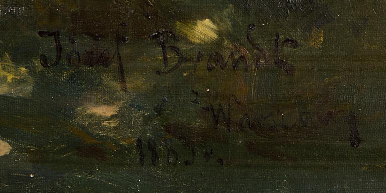 JOSEF VON BRANDT, öljy kankaalle, signeerattu ja päivätty 1883.