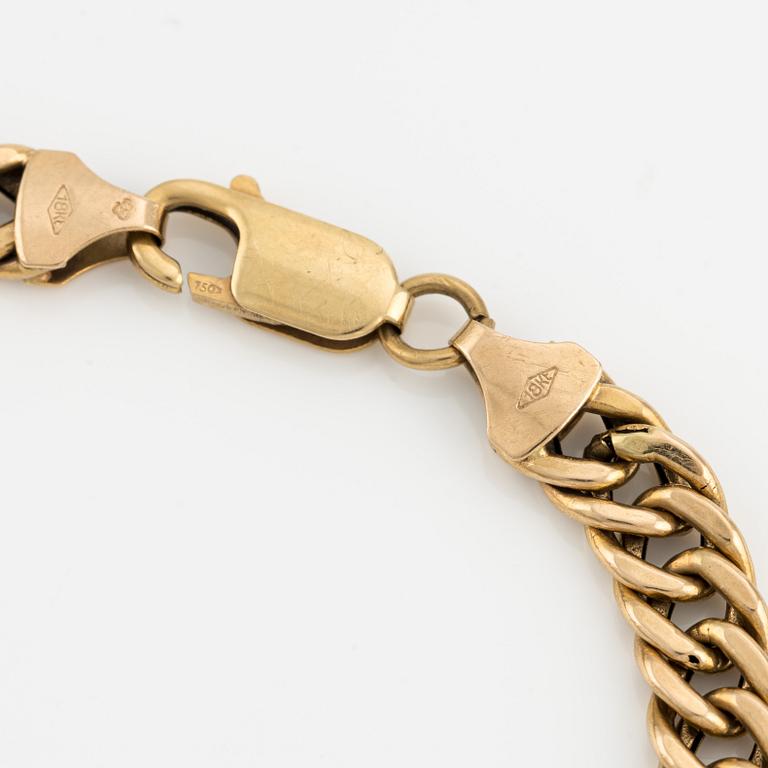 Armband 18K guld, modifierad pansarlänk.