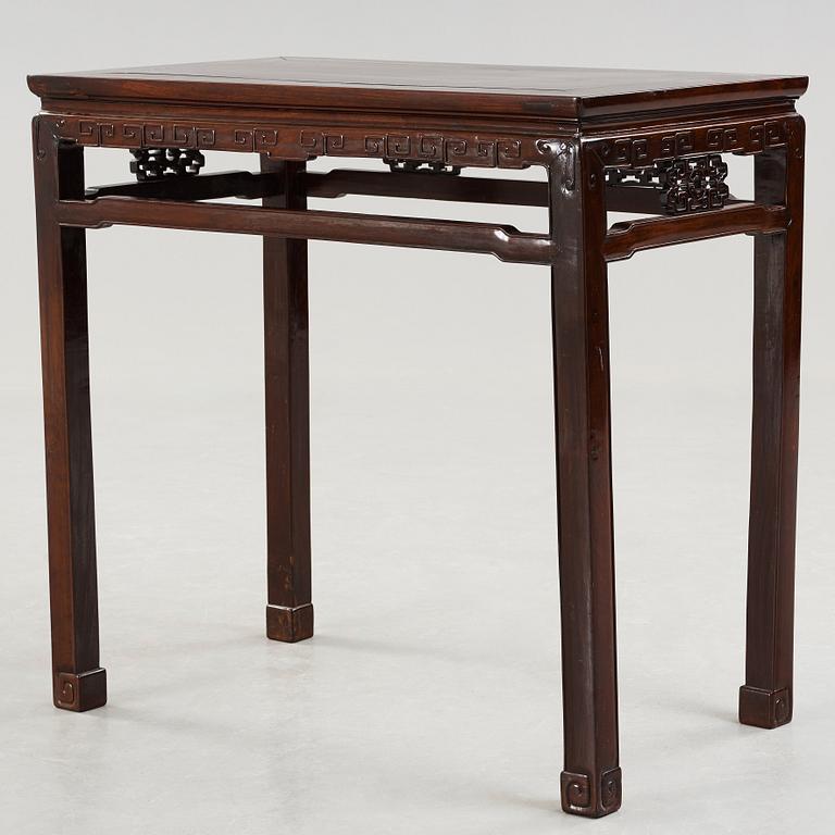 A hardwood altar table, presumably late Qing dynasty.