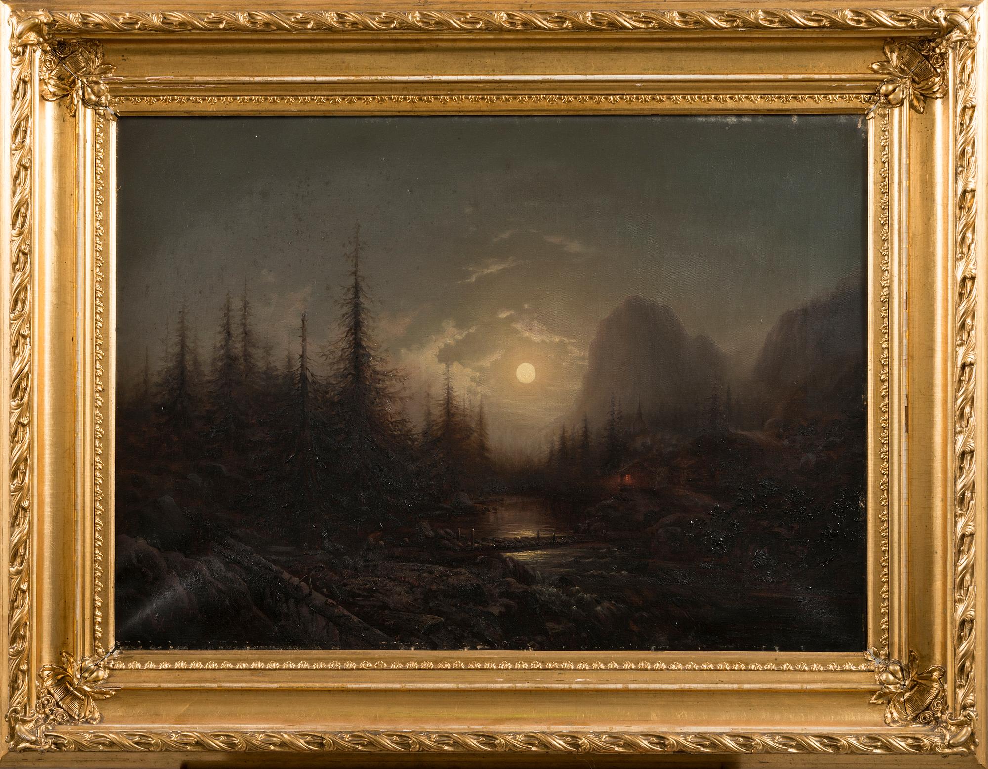 OKÄND KONSTNÄR 1800-TAL, Dusseldorfskolan, olja på duk, otydligt signerad.