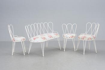 TRÄDGÅRDSMÖBLEMANG, 4 delar, 1900-talets andra hälft.