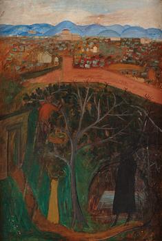 Hilding Linnqvist, oil on panel, signed HL. Executed 1922.