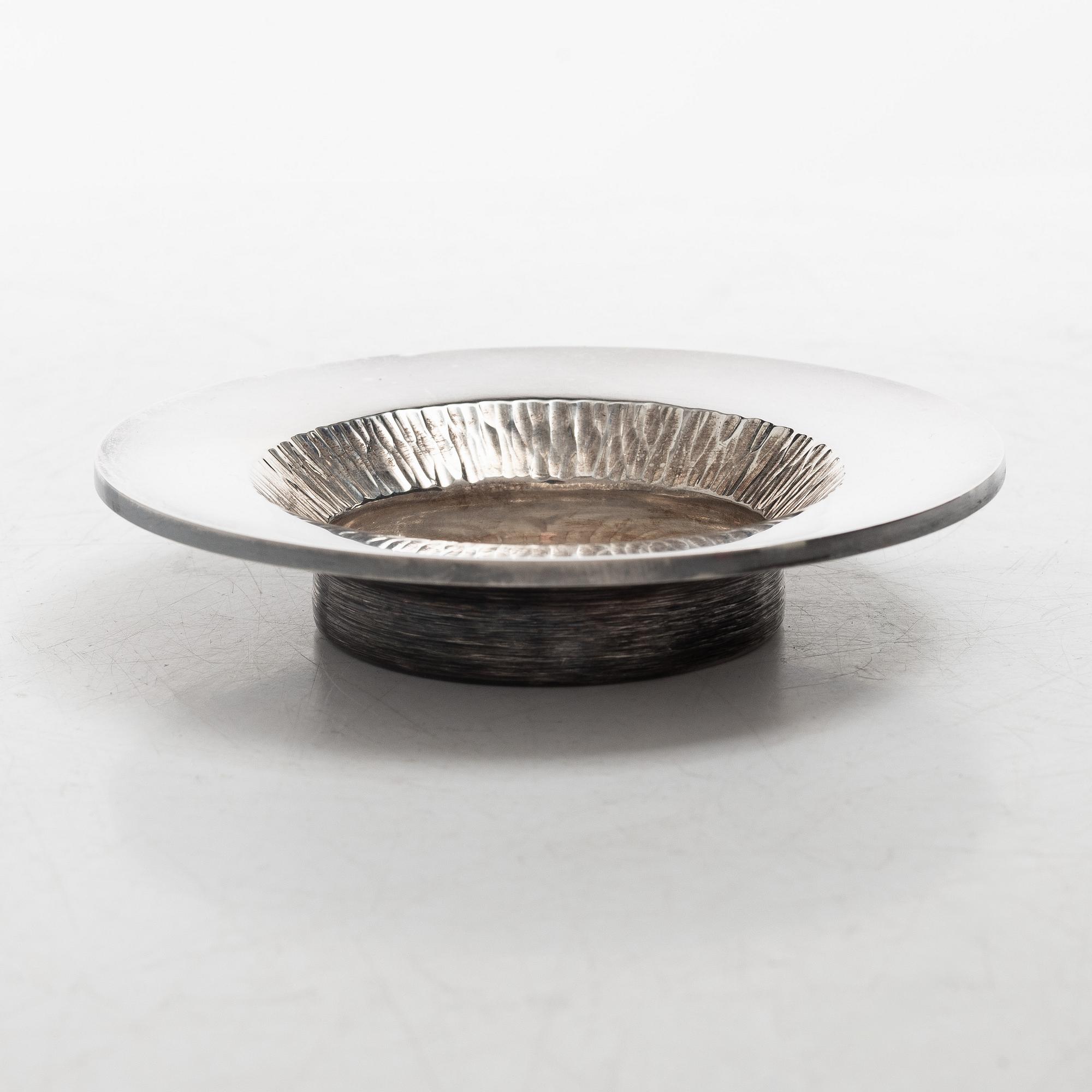 Rey Urban, Ashtray, sterling silver, Stockholm 1992.