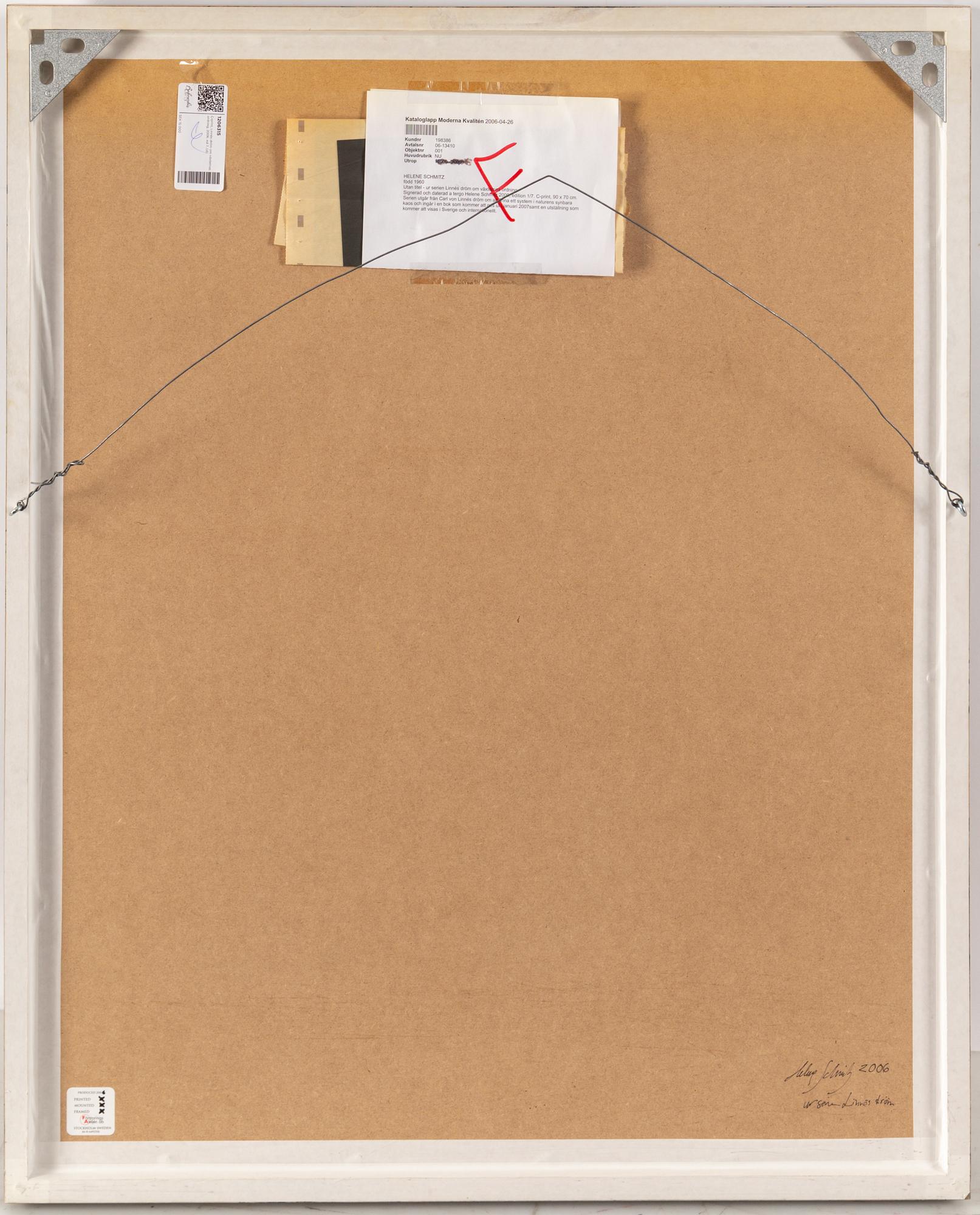 HELENE SCHMITZ, c-print, signerad och daterad 2006 a tergo, numrerad 1/7.