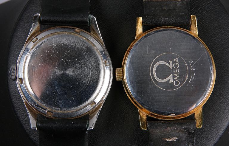 ARMBANDSUR, 2 st, Omega, 1900-talets tredje kvartal.