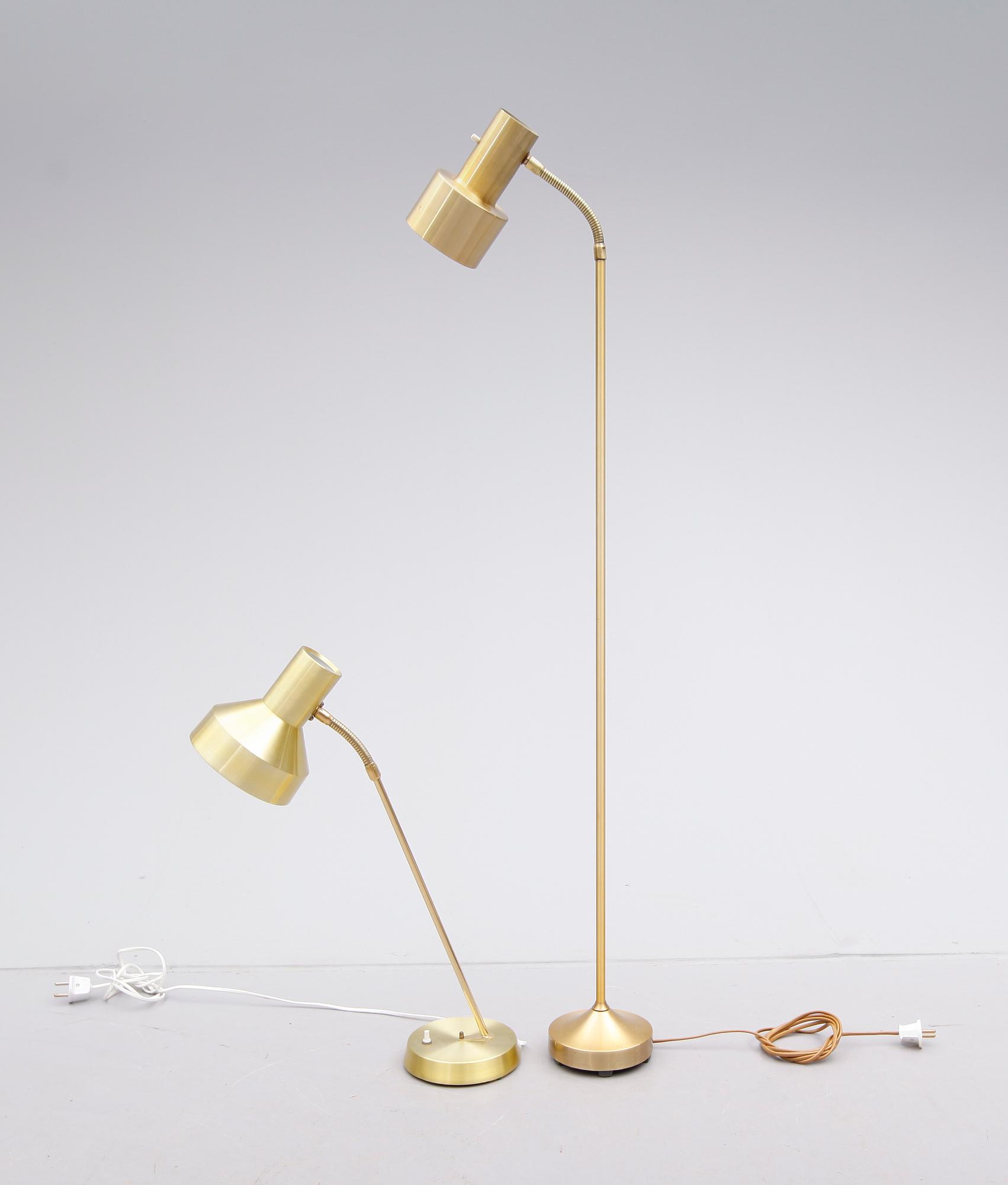 GOLVLAMPA SAMT BORDSLAMPA, 1900-talets andra hälft.