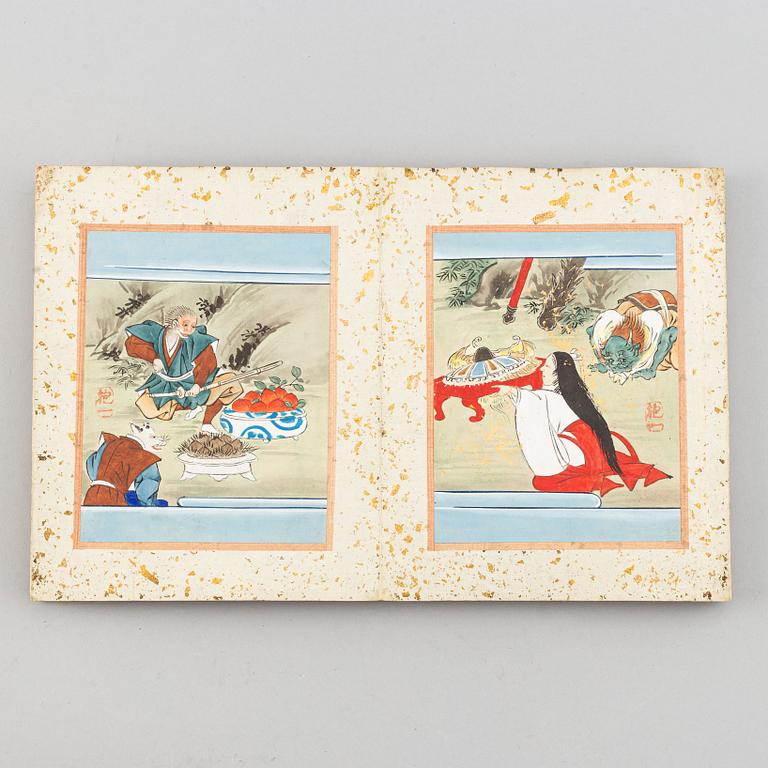 A Japanese illustrate album by unknown artist, early 20th Century.