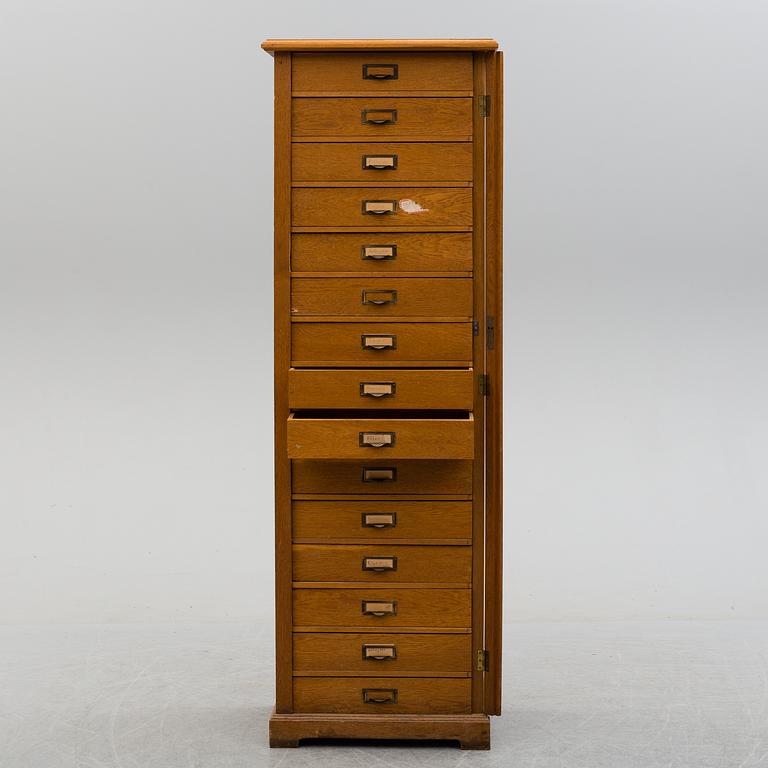 An early 20th century archive cabinet.